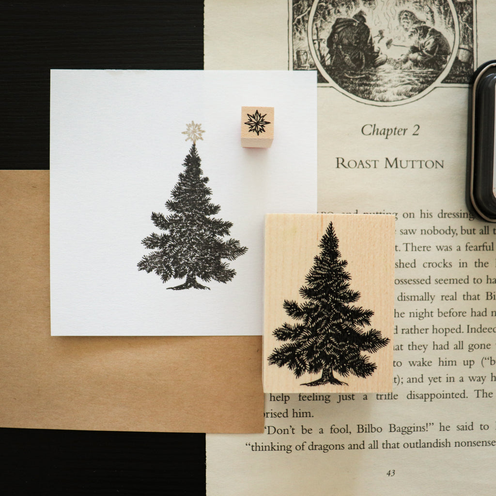 Keiko Endo Wood Stamp- Tree and Stella Stamp Set