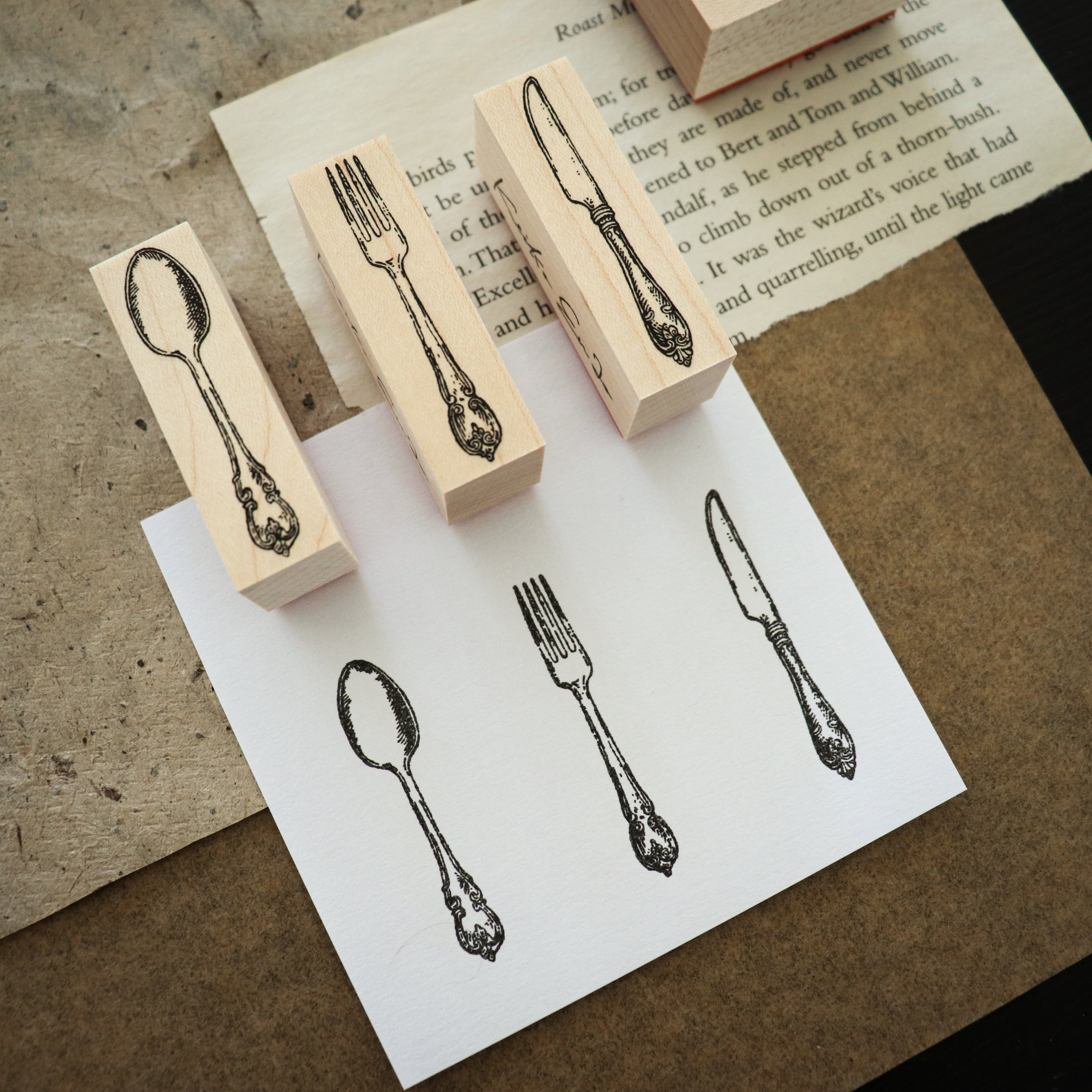 Keiko Endo Wood Stamp- Cutley Stamp Set
