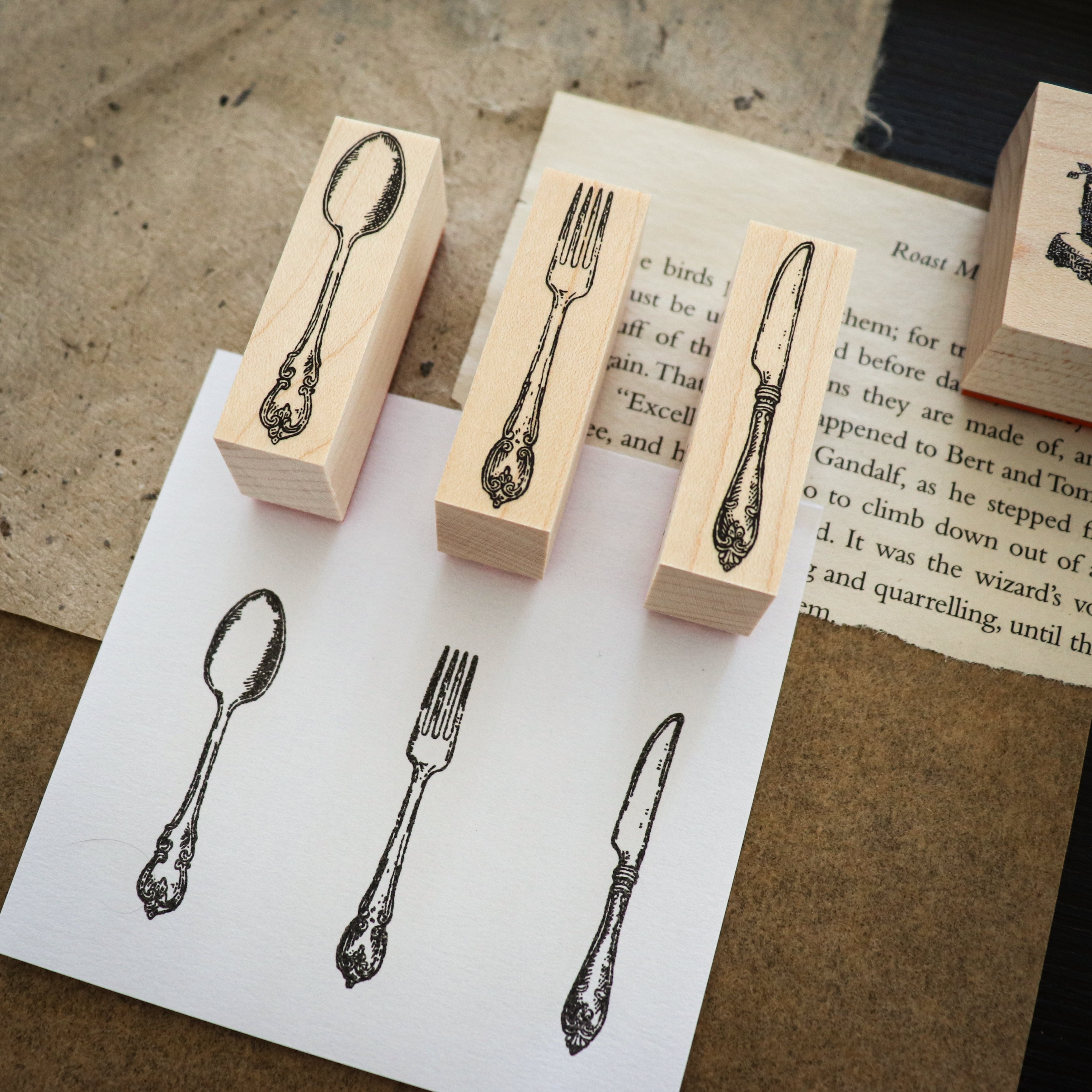 Keiko Endo Wood Stamp- Cutley Stamp Set
