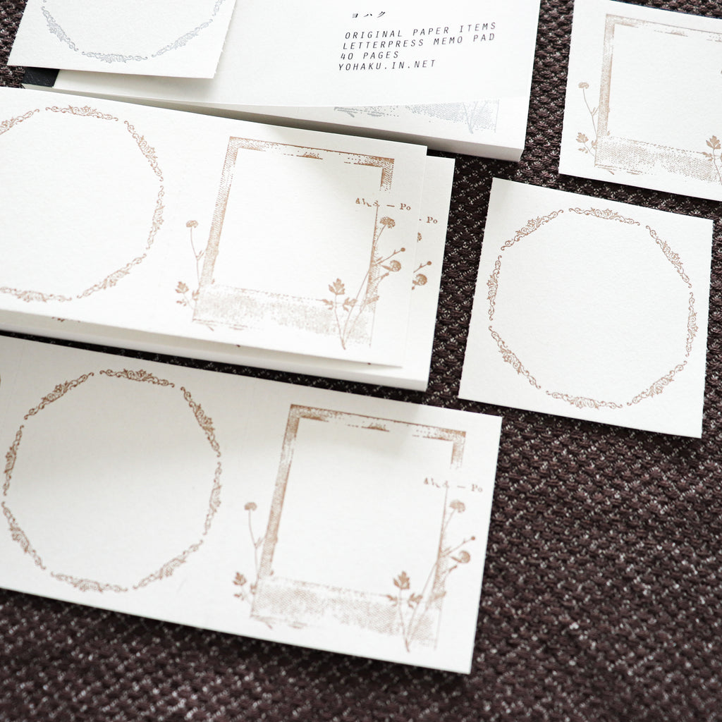 YOHAKU Letterpress ticket-Style Memo Collection-Polaroid