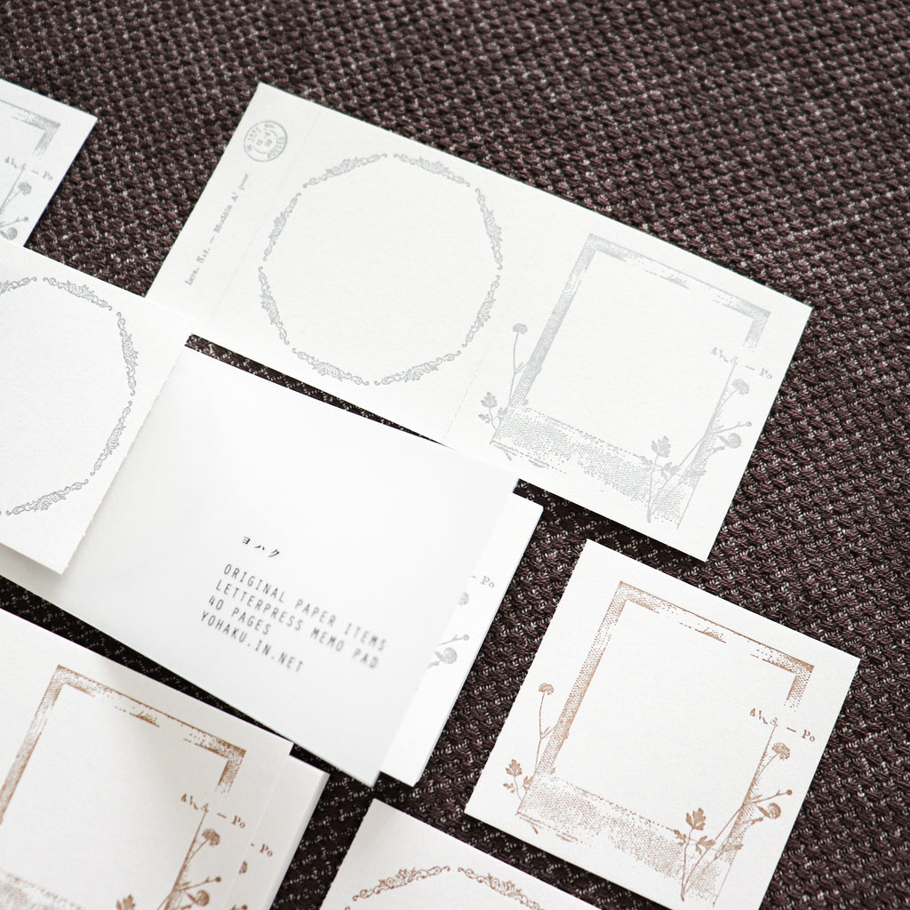 YOHAKU Letterpress ticket-Style Memo Collection-Polaroid
