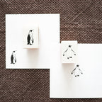 YOHAKU Wooden Rubber Stamp- Penguin