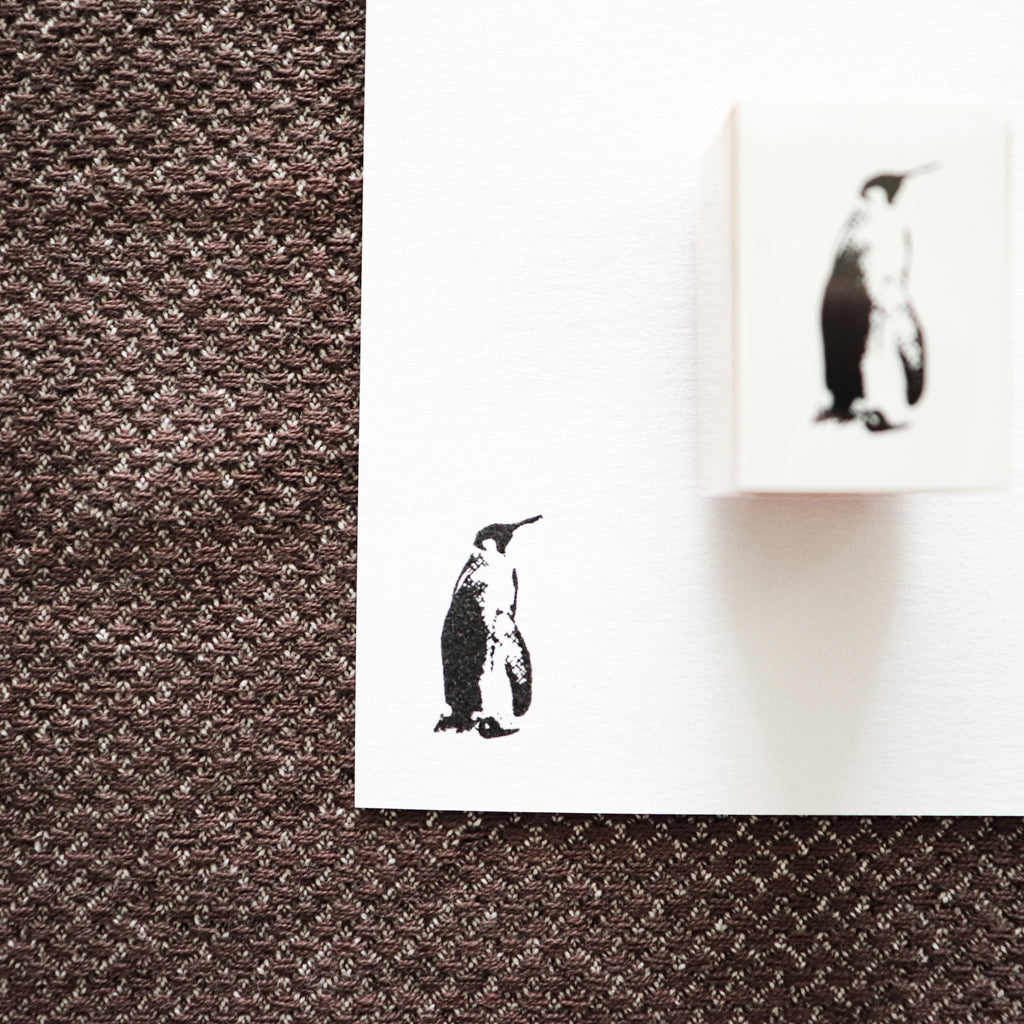 YOHAKU Wooden Rubber Stamp- Penguin