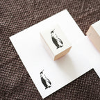 YOHAKU Wooden Rubber Stamp- Penguin