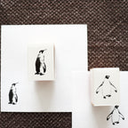 YOHAKU Wooden Rubber Stamp- Penguin