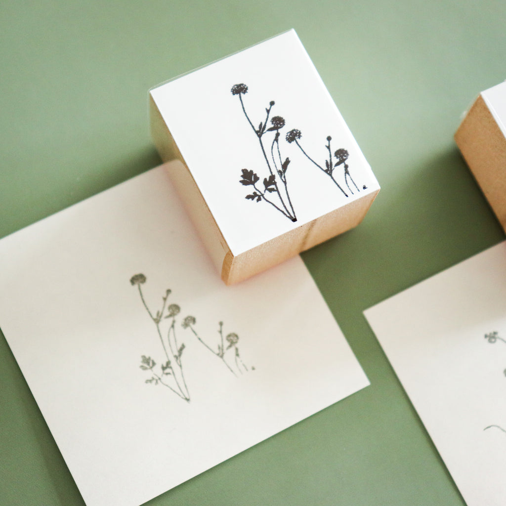 YOHAKU Wooden Rubber Stamp-The Midsummer Yard