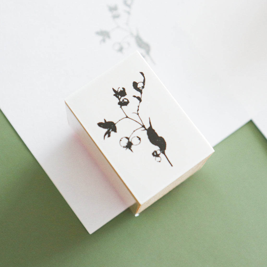 YOHAKU Wooden Rubber Stamp-Flowers of Autumn