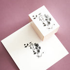 YOHAKU Wooden Rubber Stamp-Clematis