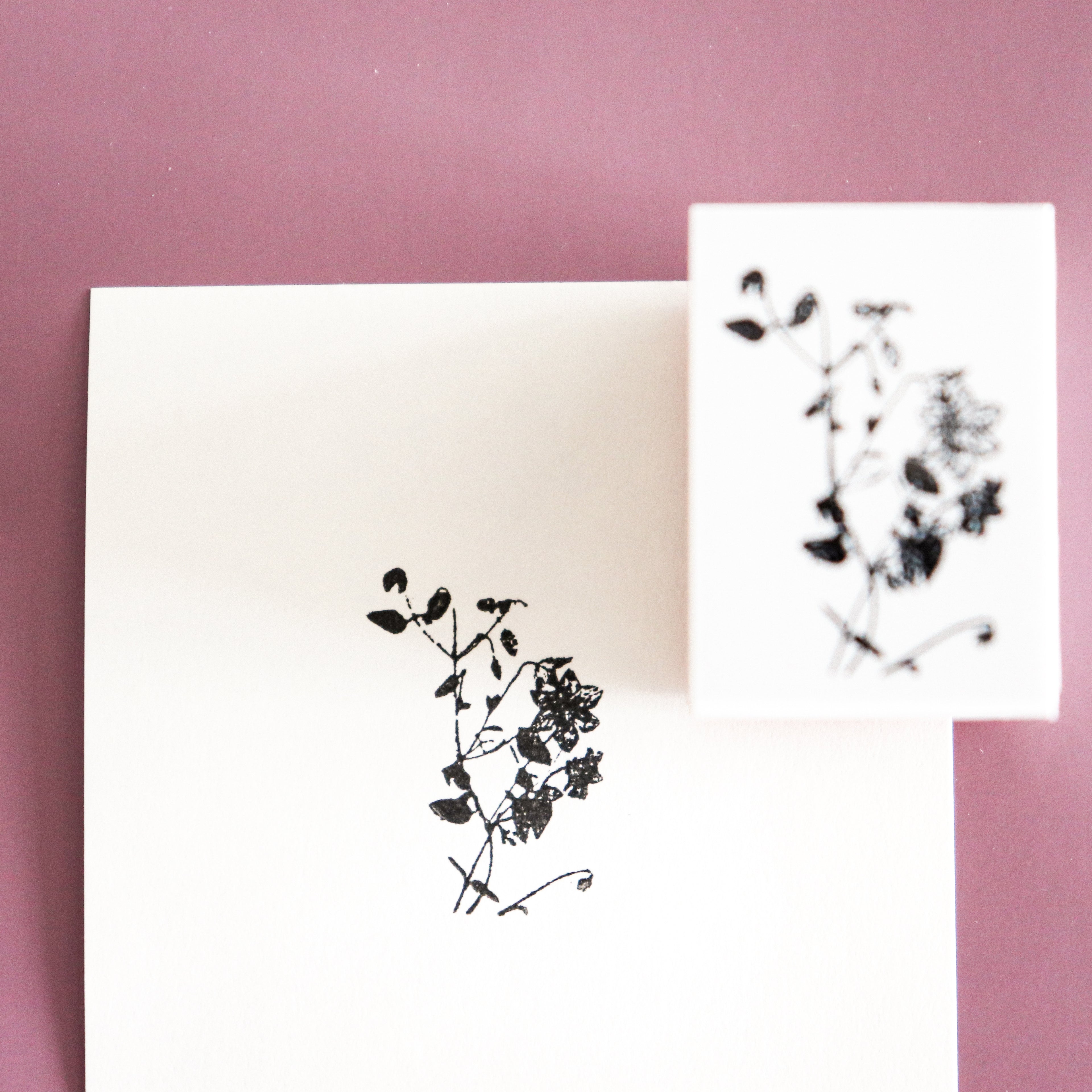 YOHAKU Wooden Rubber Stamp-Clematis