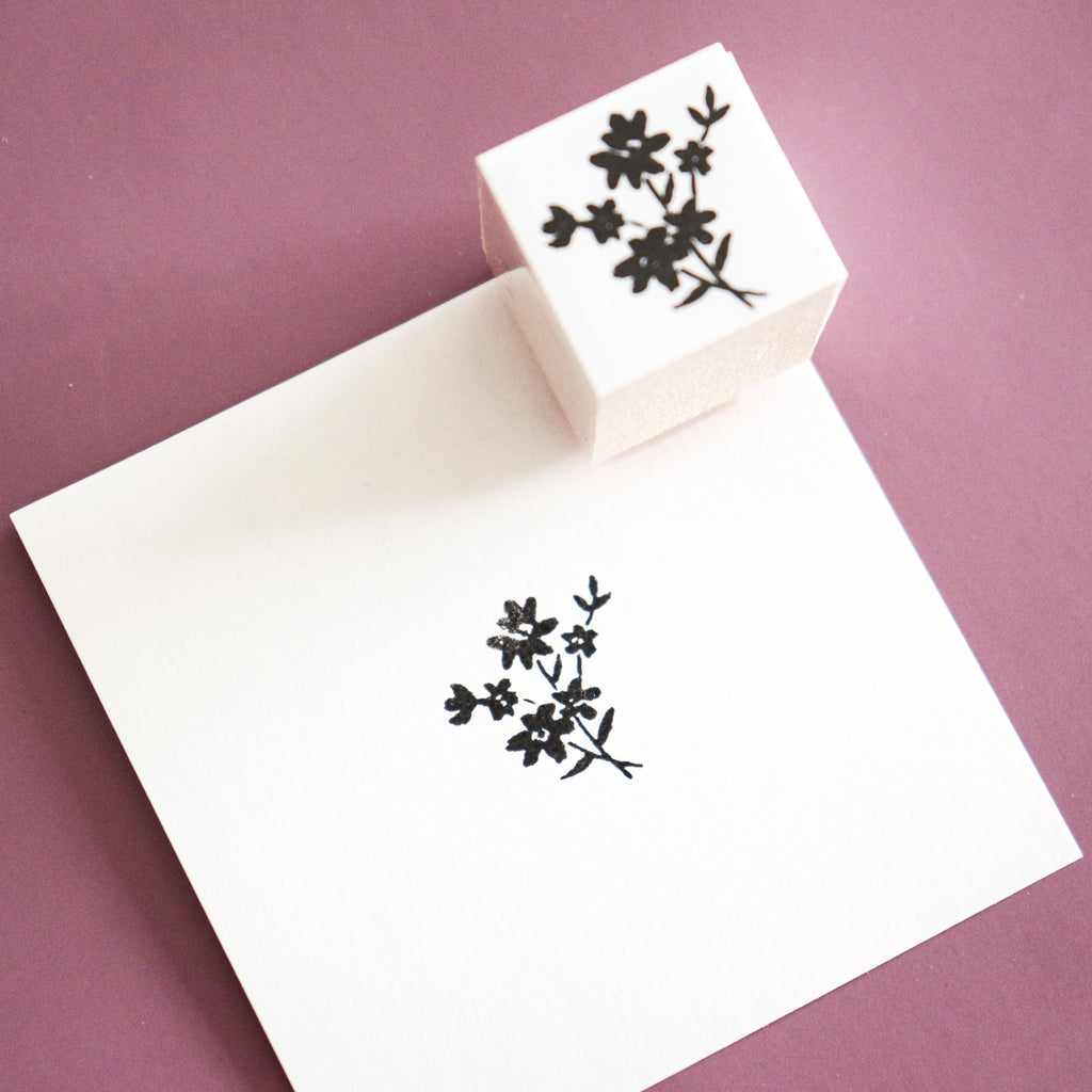 YOHAKU Wooden Rubber Stamp-Bouquet