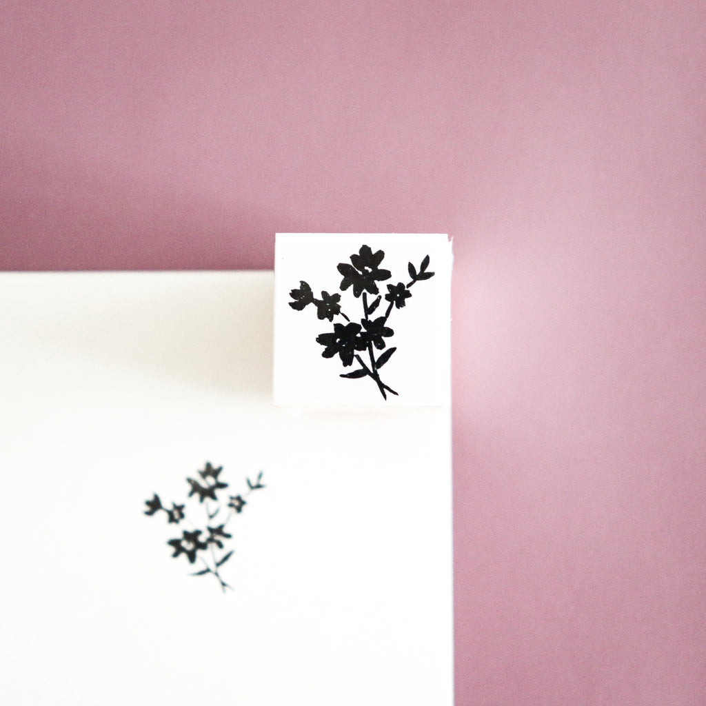 YOHAKU Wooden Rubber Stamp-Bouquet