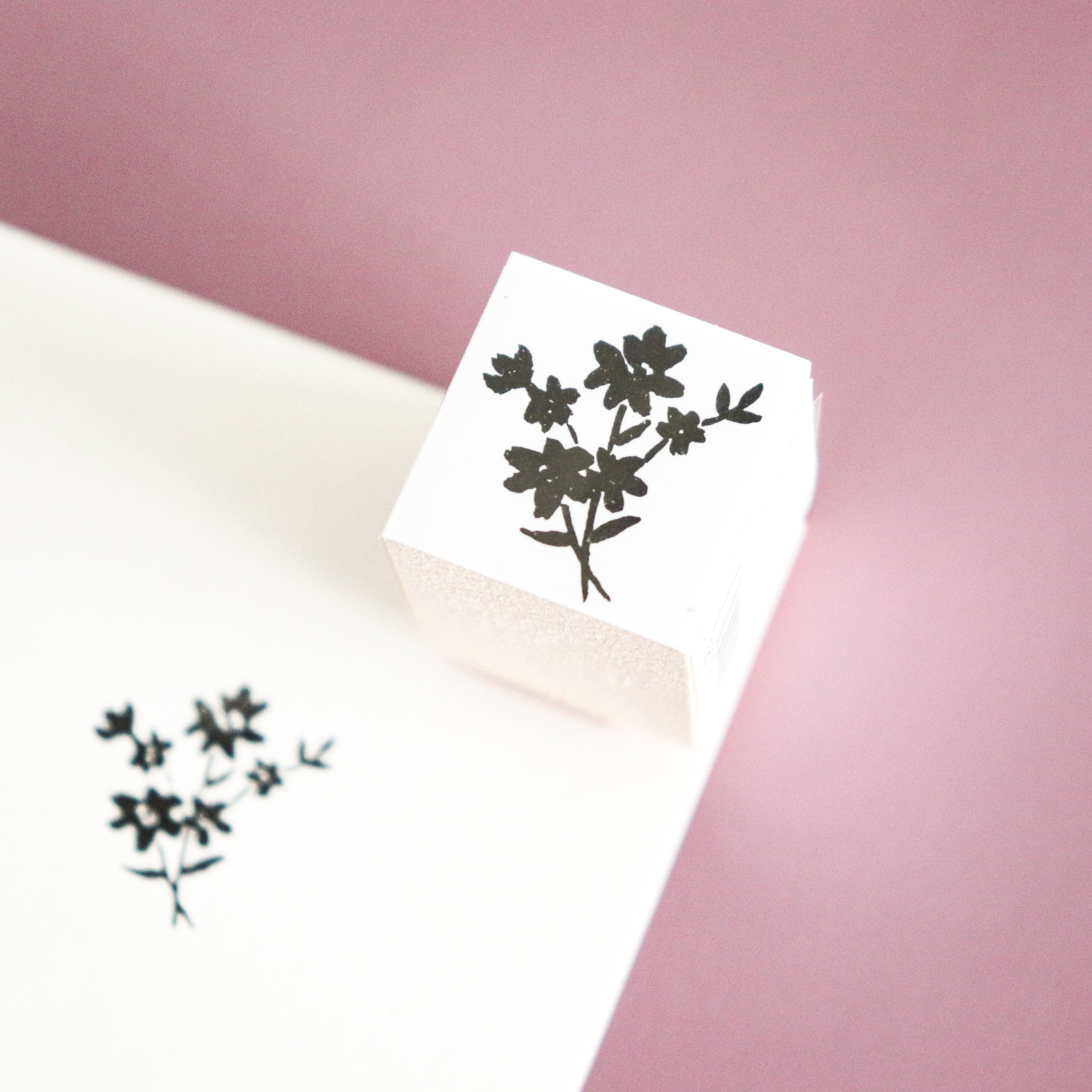 YOHAKU Wooden Rubber Stamp-Bouquet
