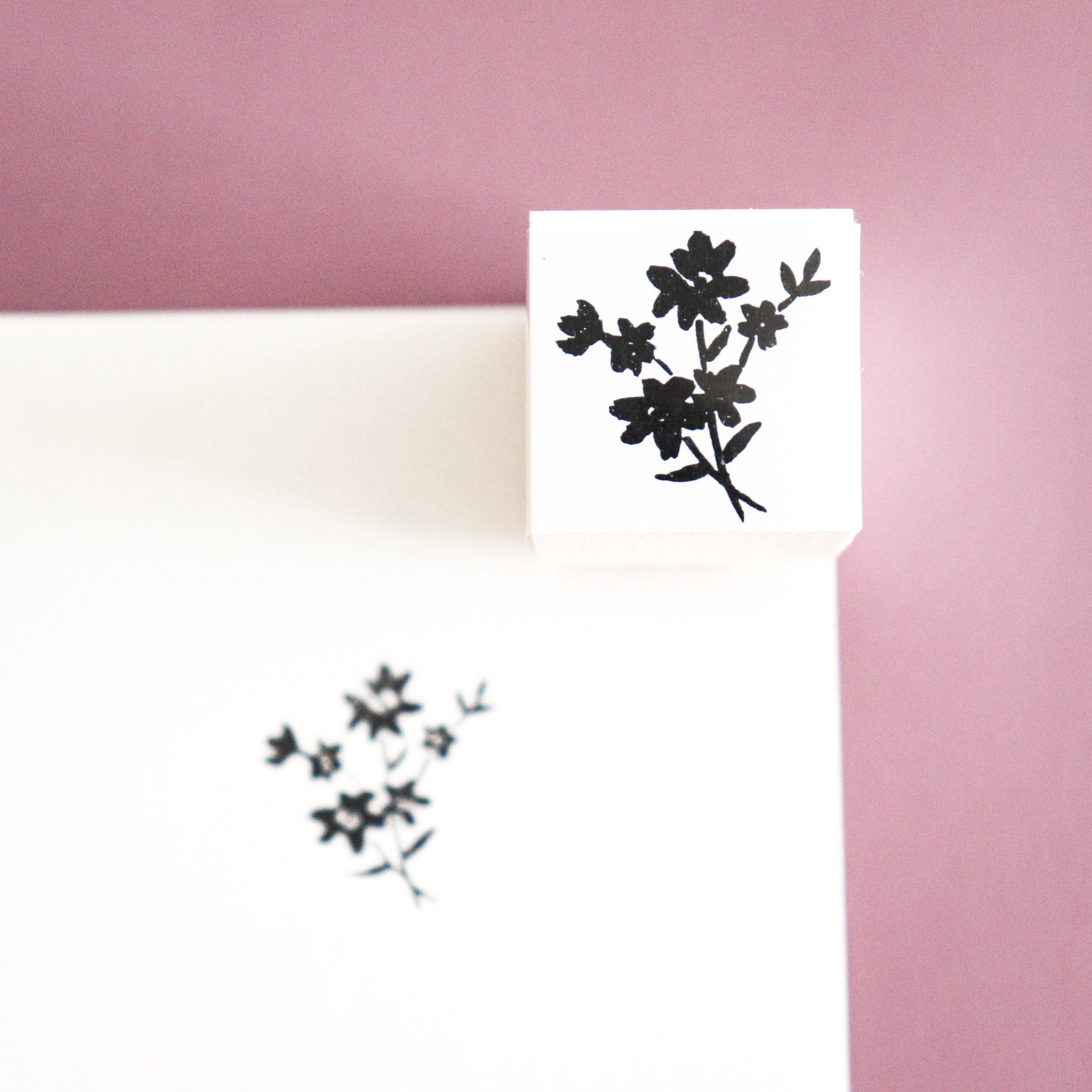 YOHAKU Wooden Rubber Stamp-Bouquet