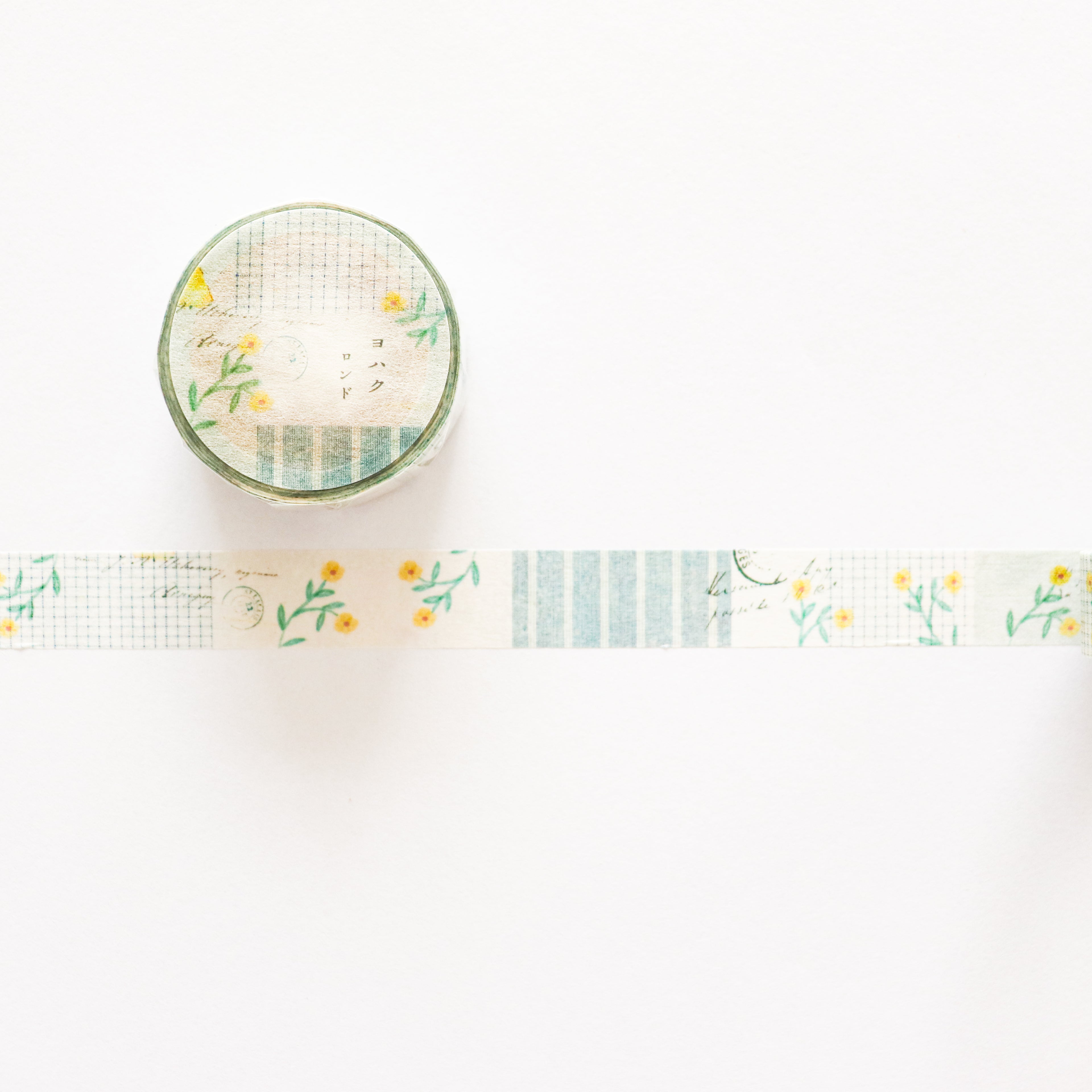 YOHAKU Washi Tape- Check & Stripe - Winter Gift Masking Tape- Rondo