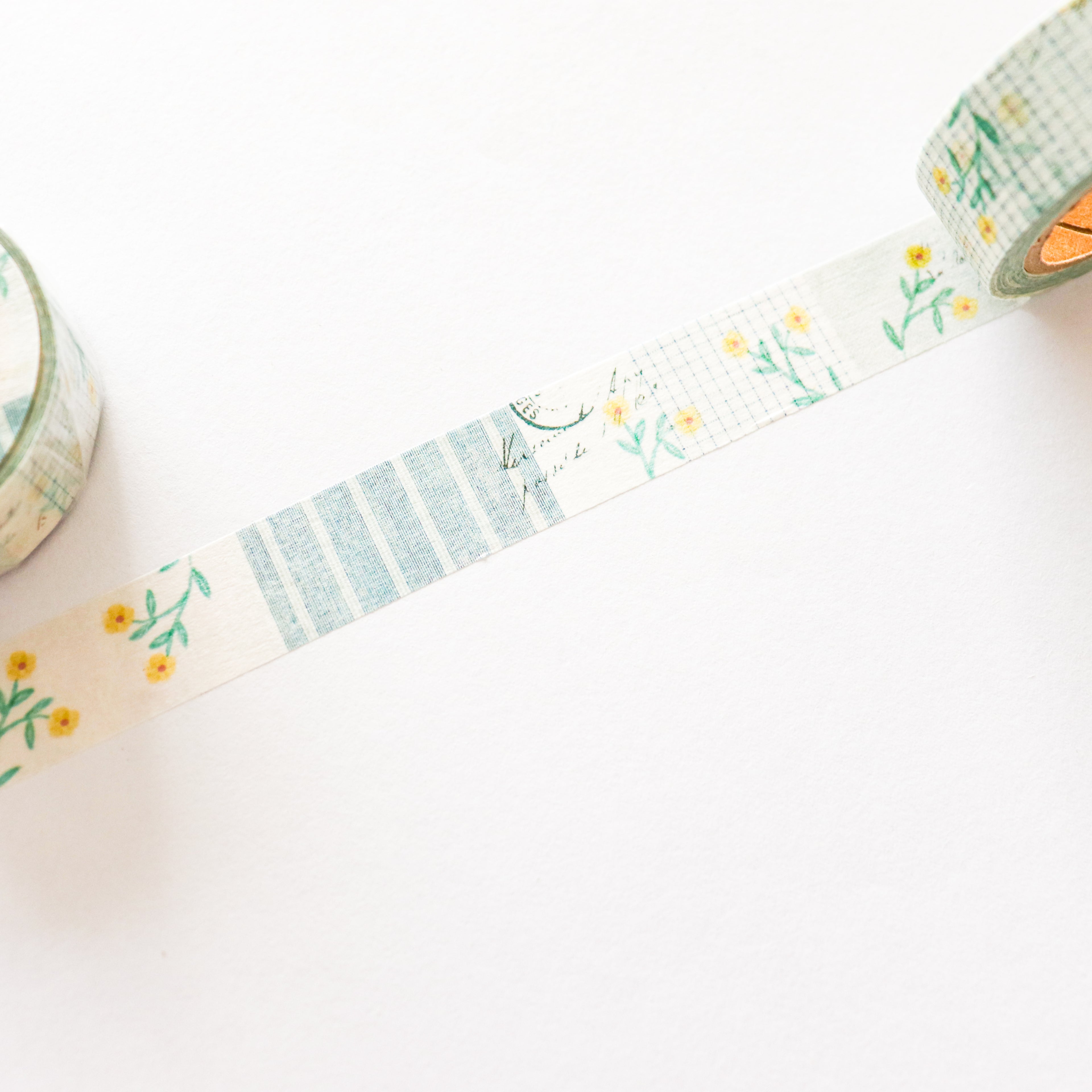 YOHAKU Washi Tape- Check & Stripe - Winter Gift Masking Tape- Rondo