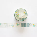 YOHAKU Washi Tape- Check & Stripe - Winter Gift Masking Tape- Rondo