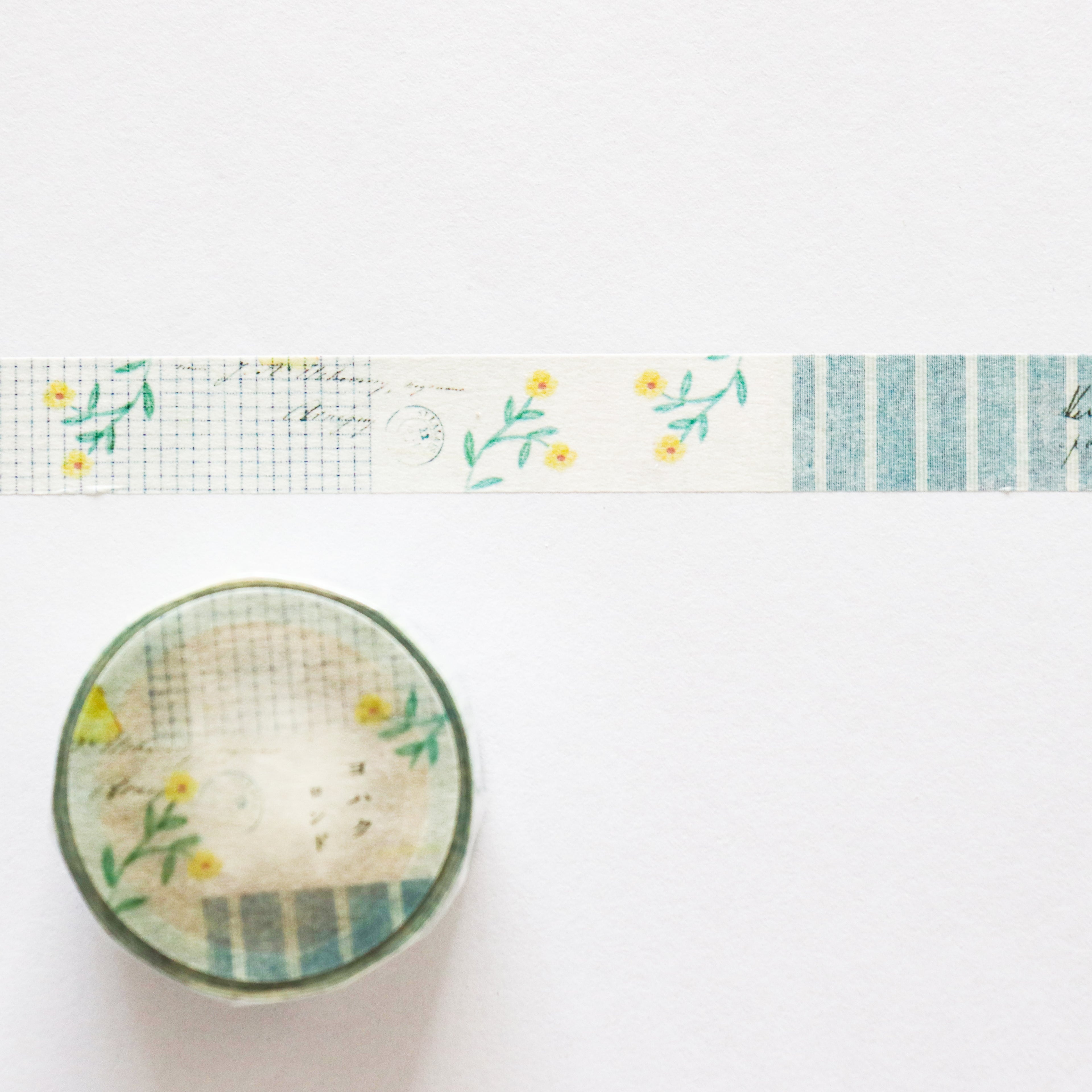 YOHAKU Washi Tape- Check & Stripe - Winter Gift Masking Tape- Rondo