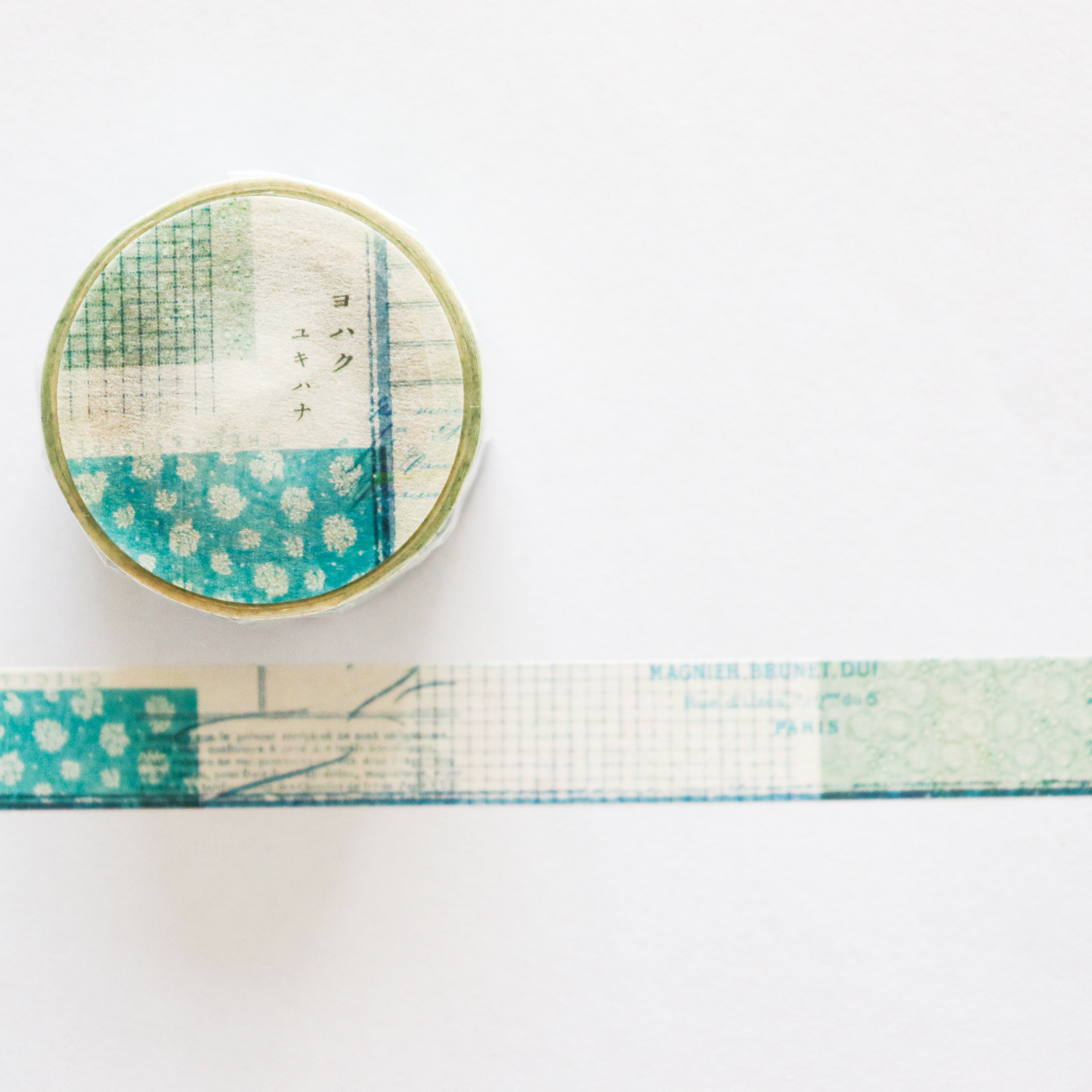YOHAKU Washi Tape- Check & Stripe - Winter Gift Masking Tape- Yukihana