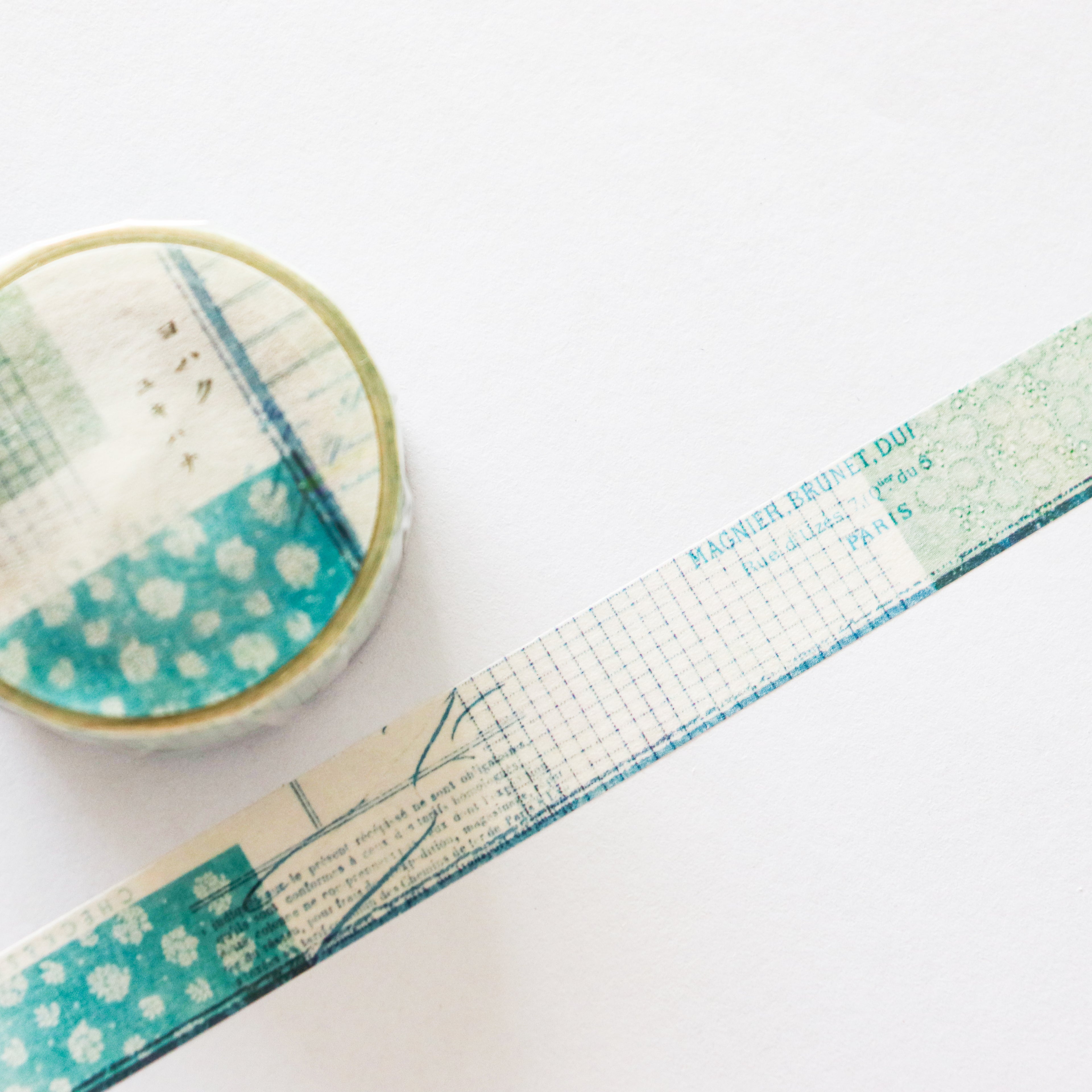 YOHAKU Washi Tape- Check & Stripe - Winter Gift Masking Tape- Yukihana
