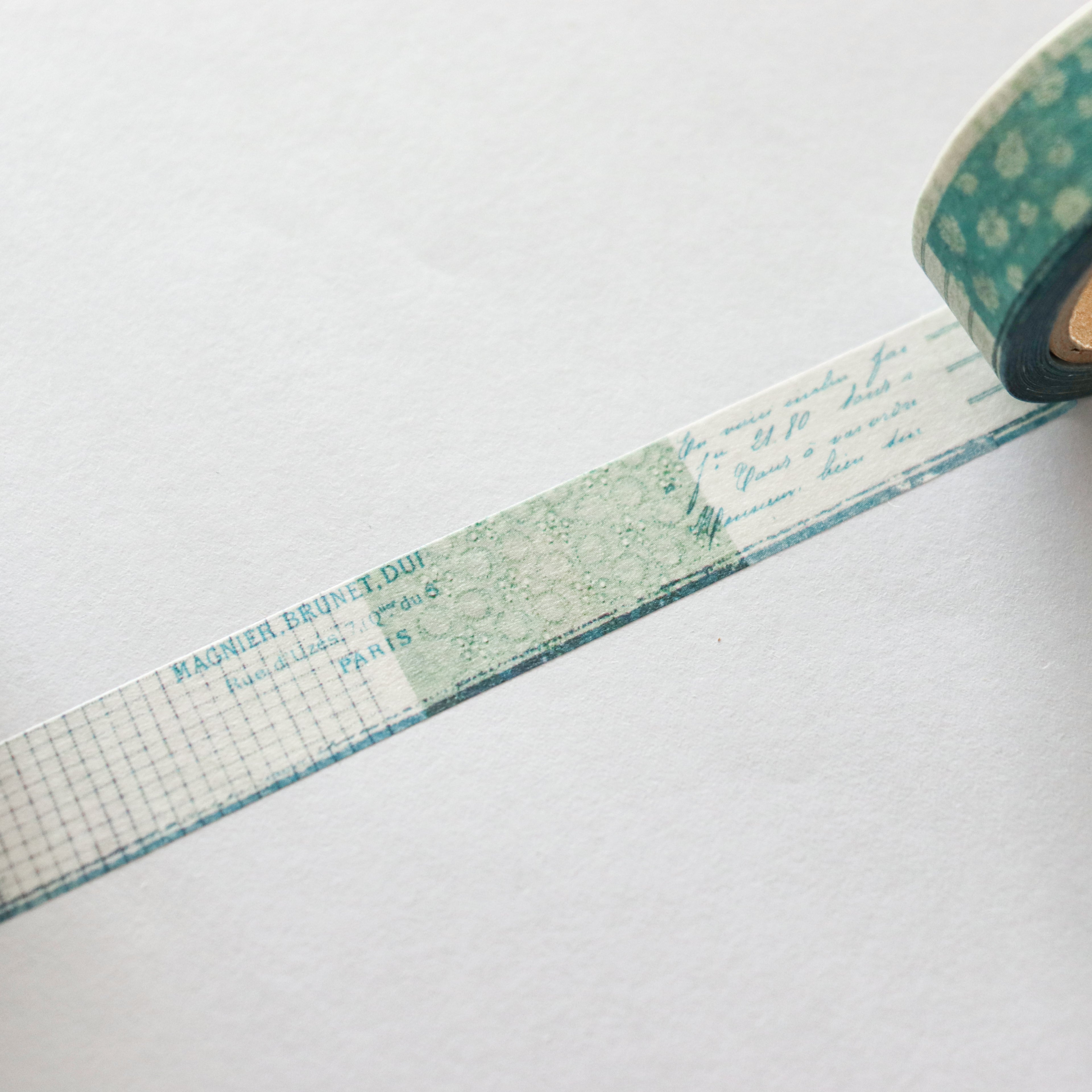 YOHAKU Washi Tape- Check & Stripe - Winter Gift Masking Tape- Yukihana