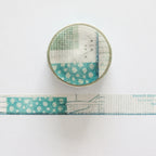 YOHAKU Washi Tape- Check & Stripe - Winter Gift Masking Tape- Yukihana
