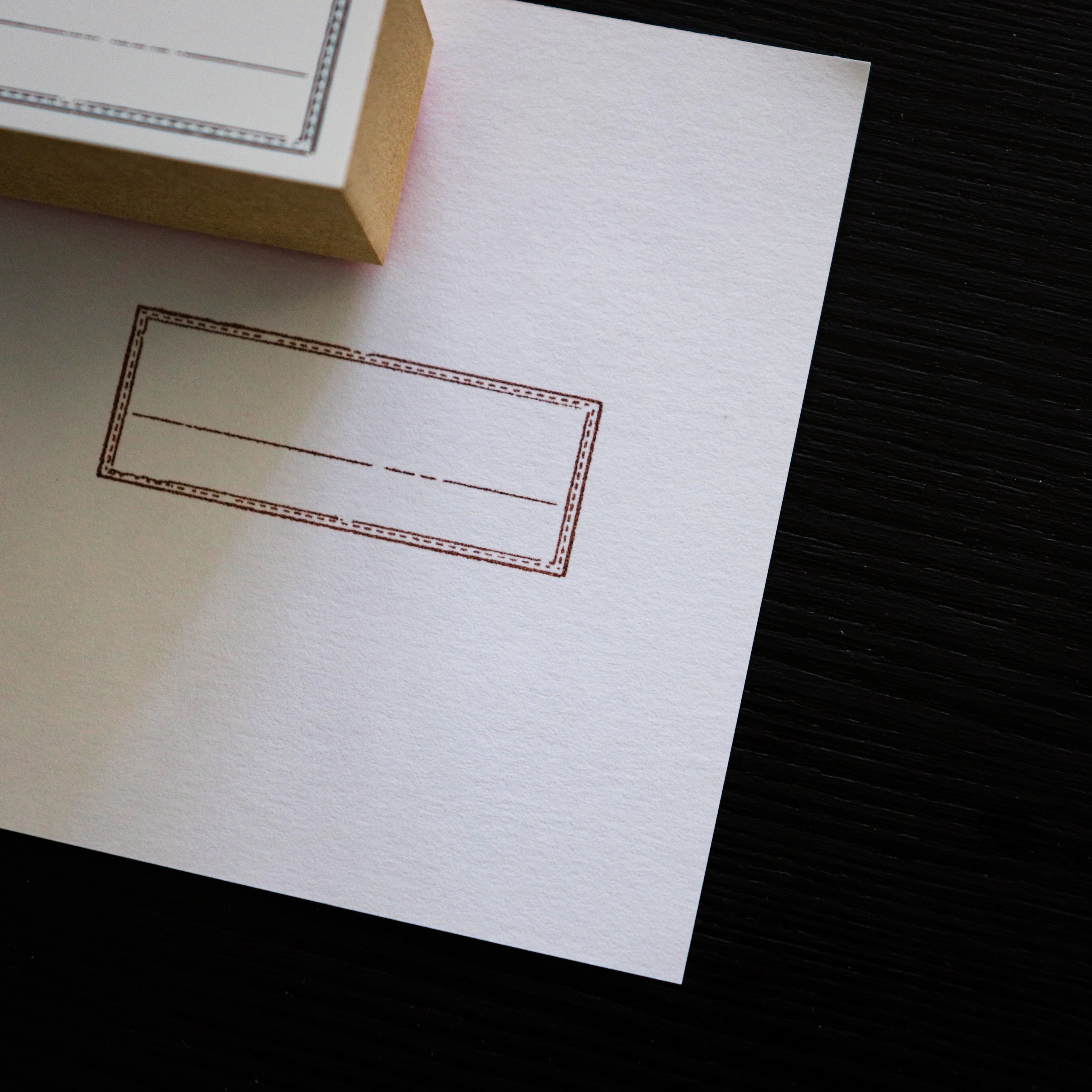 YOHAKU Wooden Rubber Stamp-Vintage Frame
