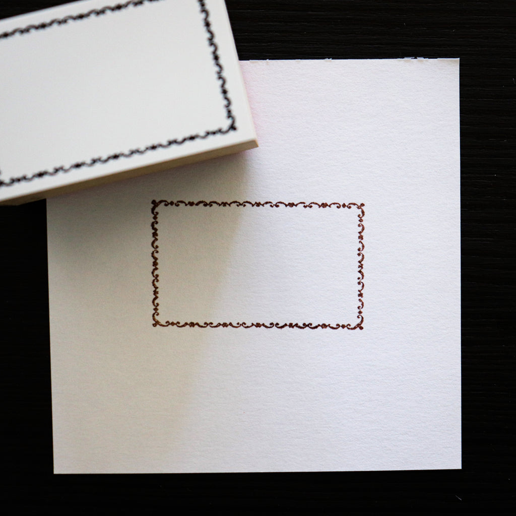 YOHAKU Wooden Rubber Stamp- Frame- Waltz