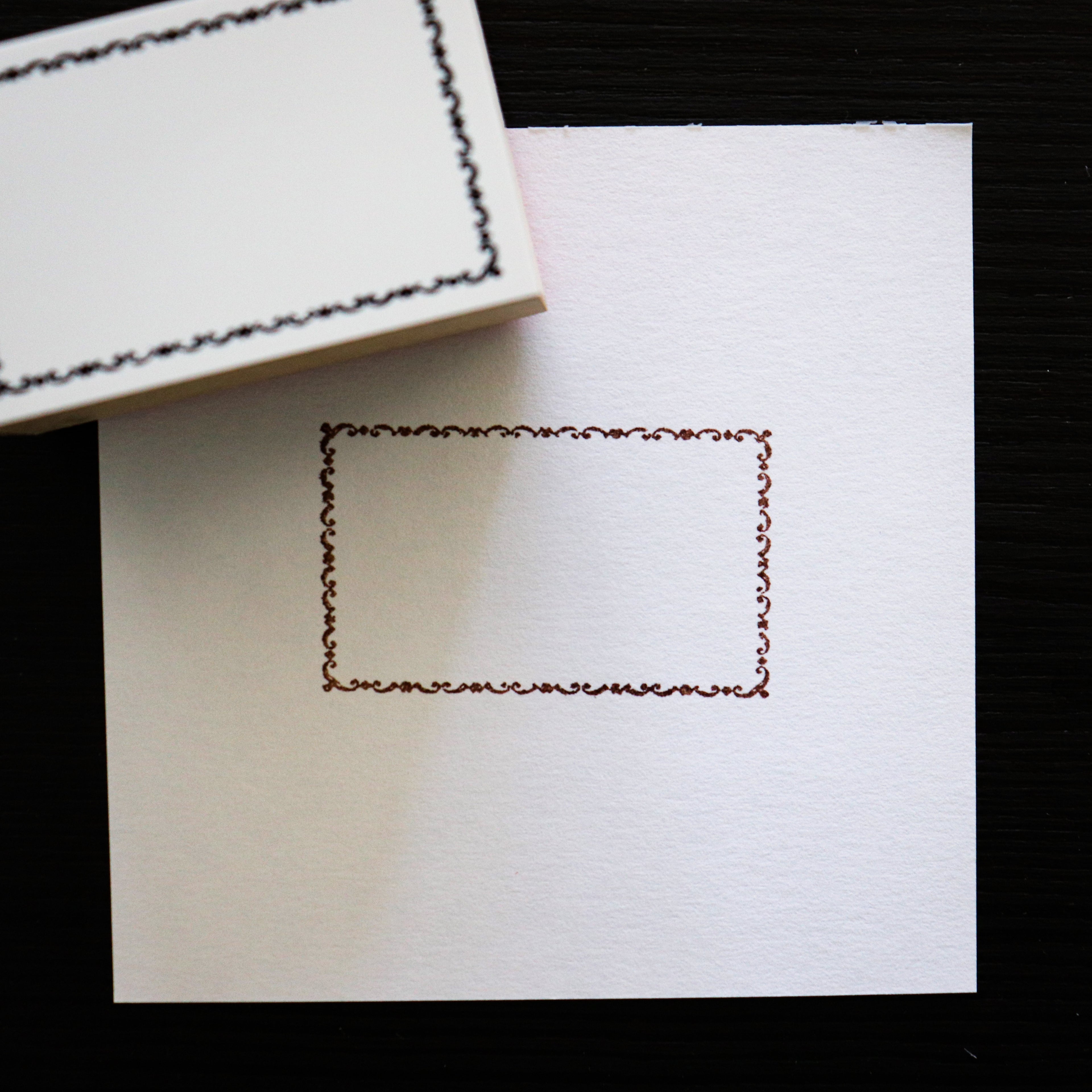 YOHAKU Wooden Rubber Stamp- Frame- Waltz