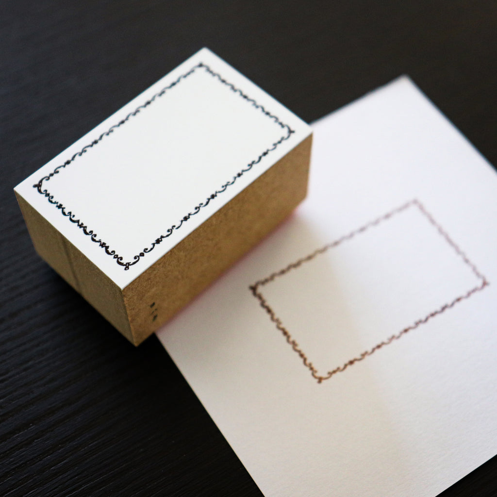YOHAKU Wooden Rubber Stamp- Frame- Waltz