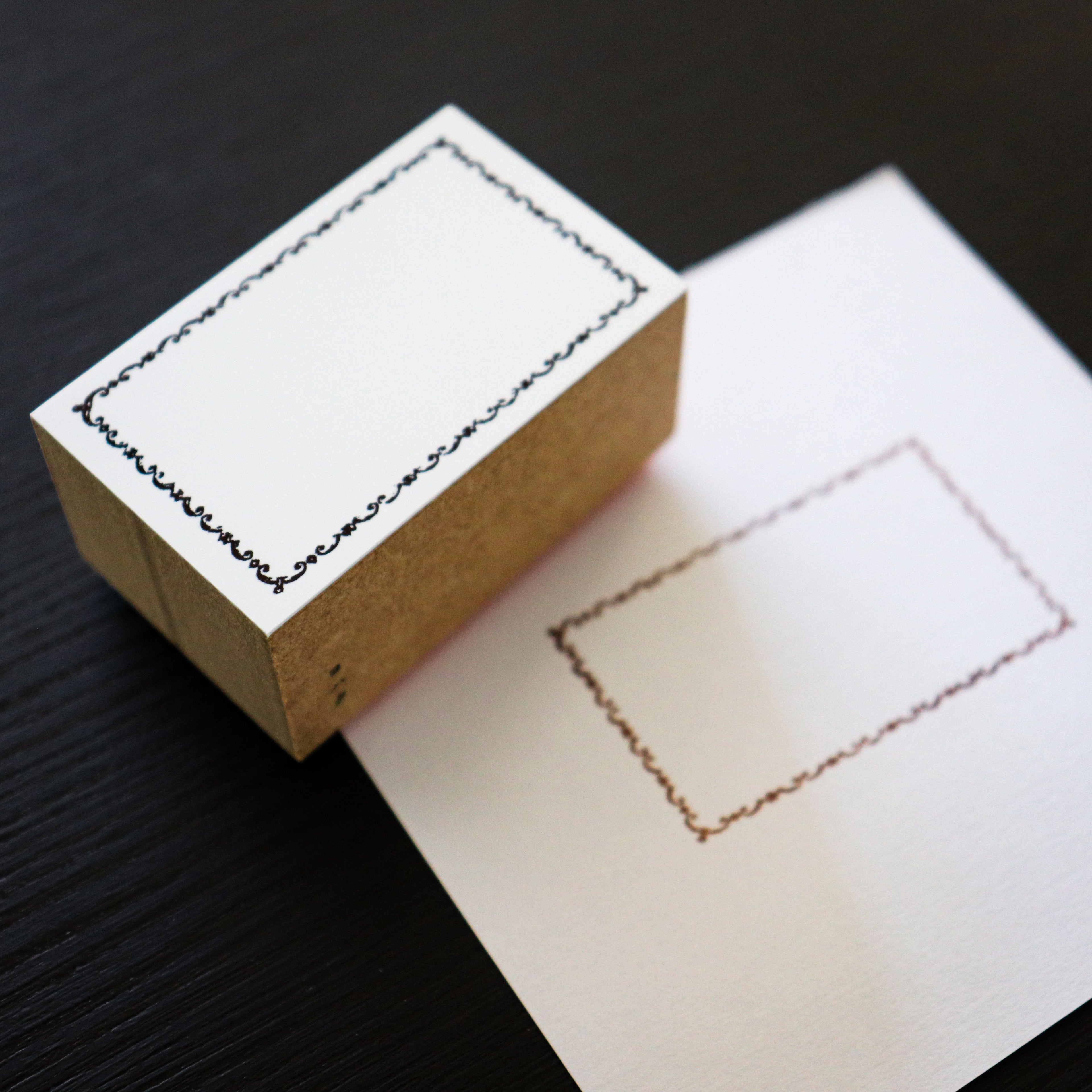 YOHAKU Wooden Rubber Stamp- Frame- Waltz