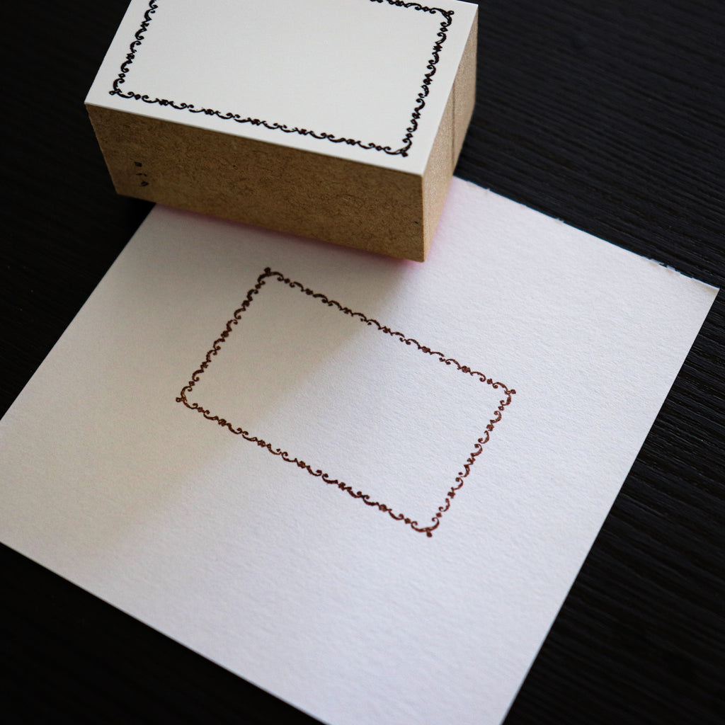 YOHAKU Wooden Rubber Stamp- Frame- Waltz