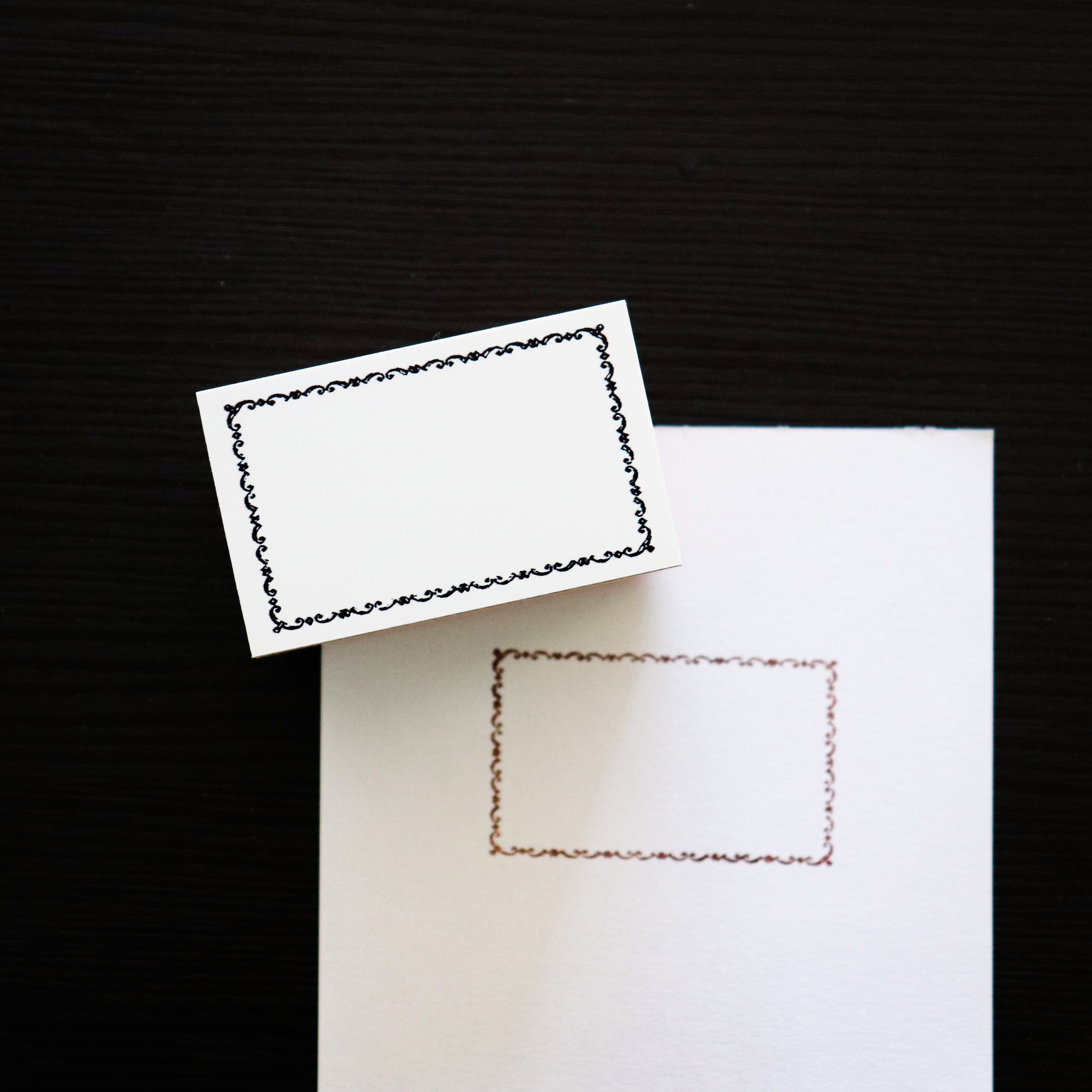 YOHAKU Wooden Rubber Stamp- Frame- Waltz