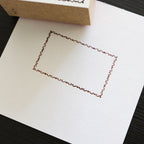 YOHAKU Wooden Rubber Stamp- Frame- Waltz