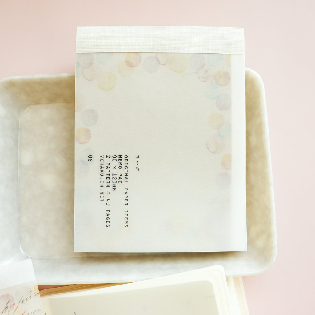 YOHAKU Memo Pad- Akogare