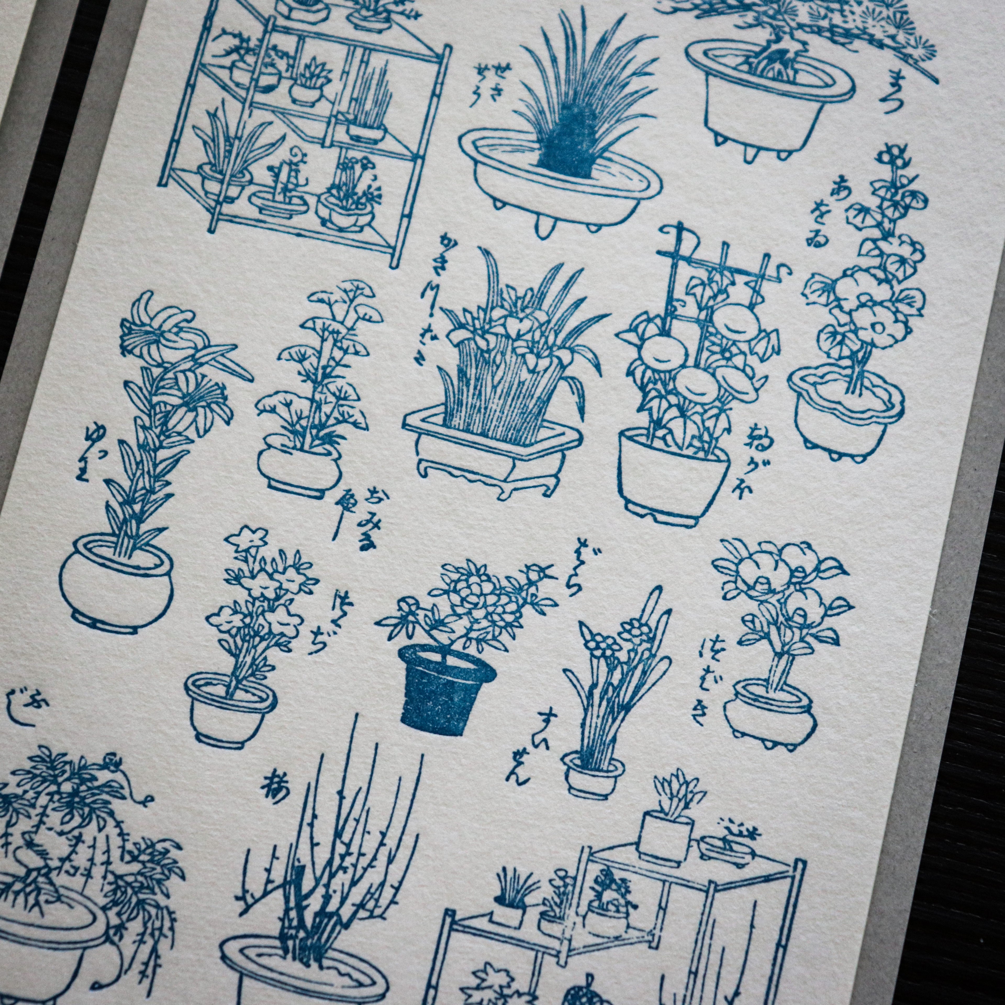 【OEDA LETTERPRESS】Edo Gardening Sticker Sheet