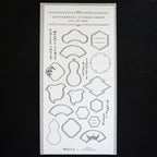 【OEDA LETTERPRESS】Edo Frame Sticker Sheet- Ink Black