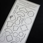 【OEDA LETTERPRESS】Edo Frame Sticker Sheet- Ink Black