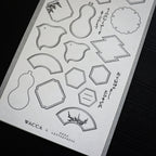 【OEDA LETTERPRESS】Edo Frame Sticker Sheet- Ink Black