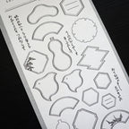 【OEDA LETTERPRESS】Edo Frame Sticker Sheet- Ink Black