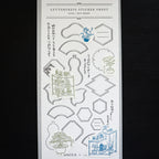 【OEDA LETTERPRESS】Edo Frame Sticker Sheet- Ink Black