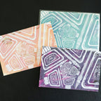 Color Swatch Post Card- Glass Dip Pen & Ink