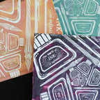 Color Swatch Post Card- Glass Dip Pen & Ink