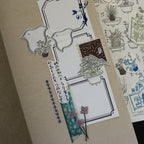 【OEDA LETTERPRESS】Edo Frame Sticker Sheet- Ink Black