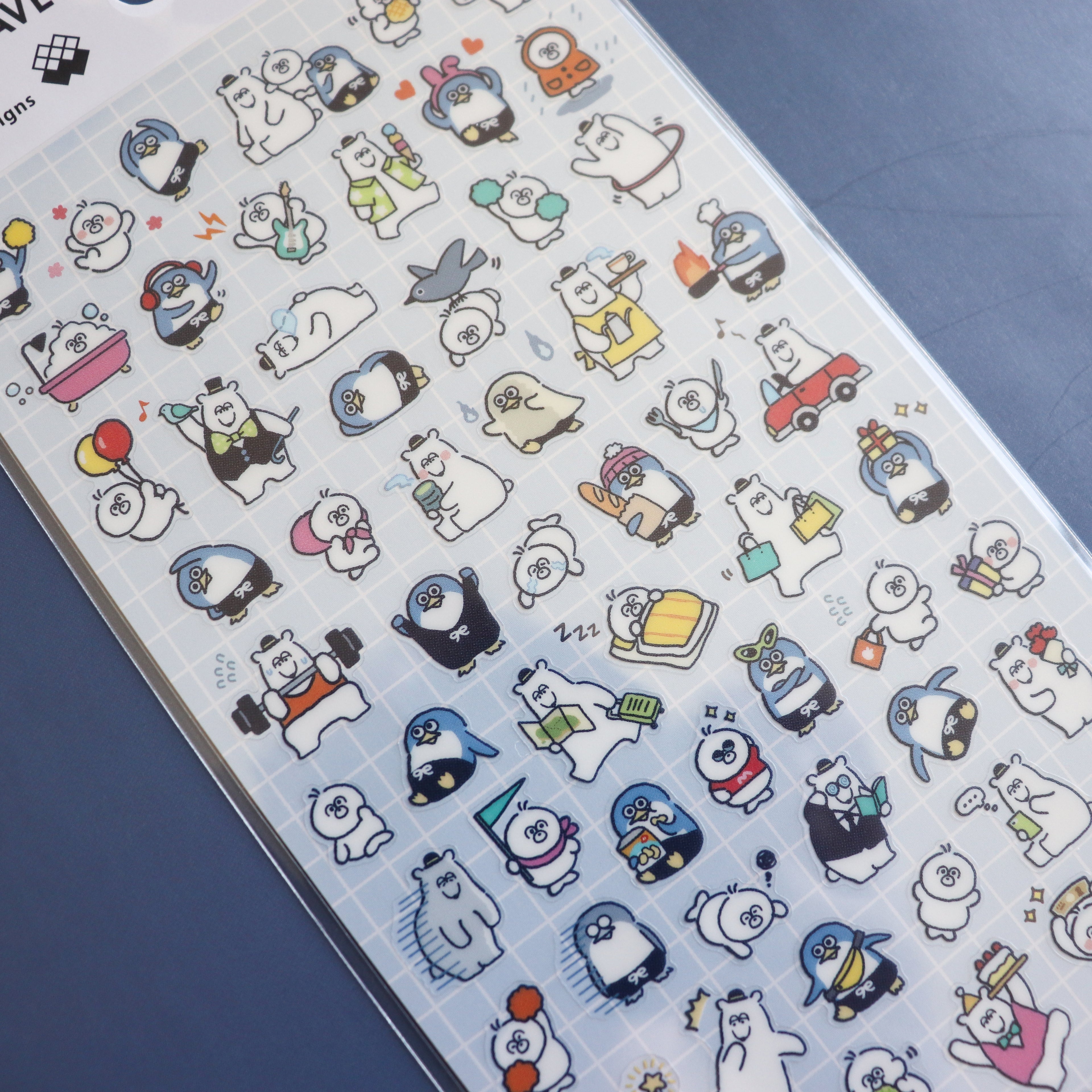 Mind Wave- Nitchimo Stachimo Sticker- Polar Bear and Penguin