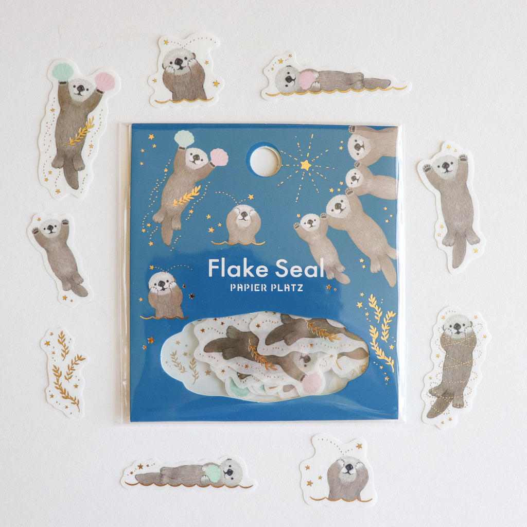 Papier Platz- Milina-  Flake Sticker- Love Otter