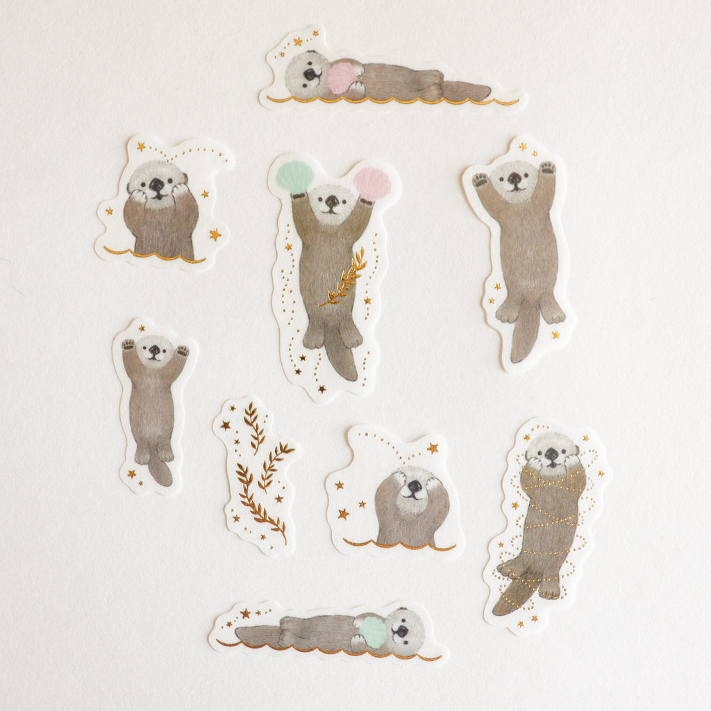 Papier Platz- Milina-  Flake Sticker- Love Otter