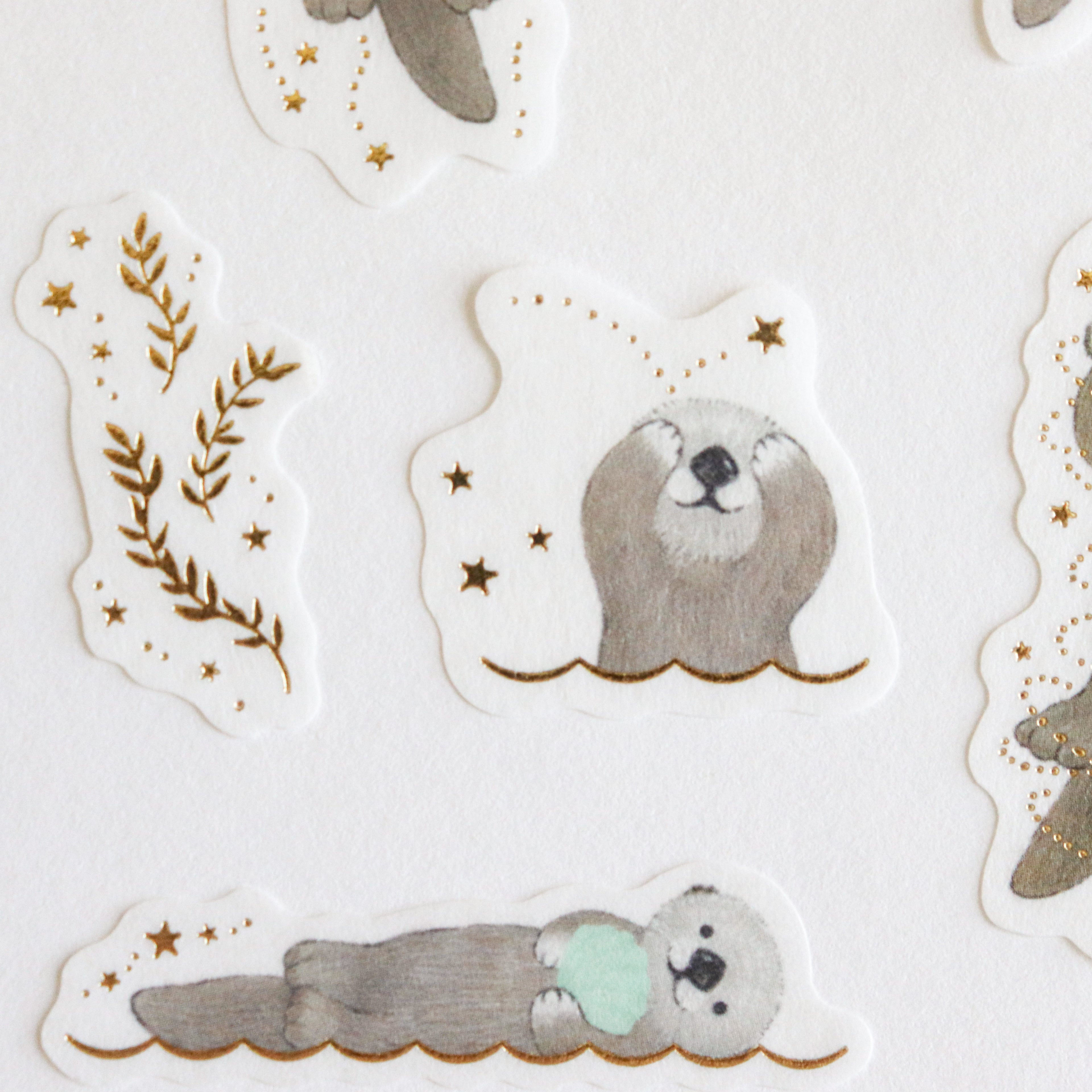 Papier Platz- Milina-  Flake Sticker- Love Otter