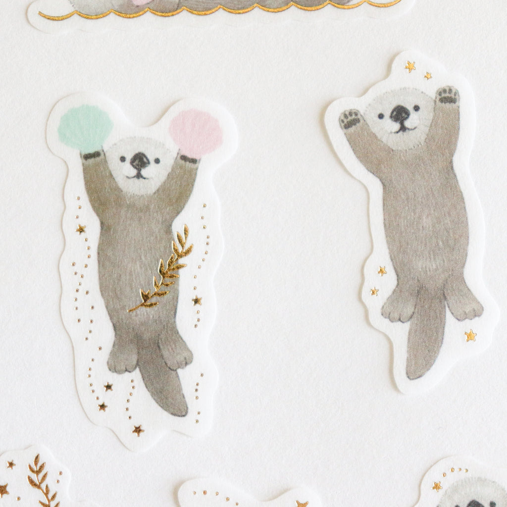 Papier Platz- Milina-  Flake Sticker- Love Otter
