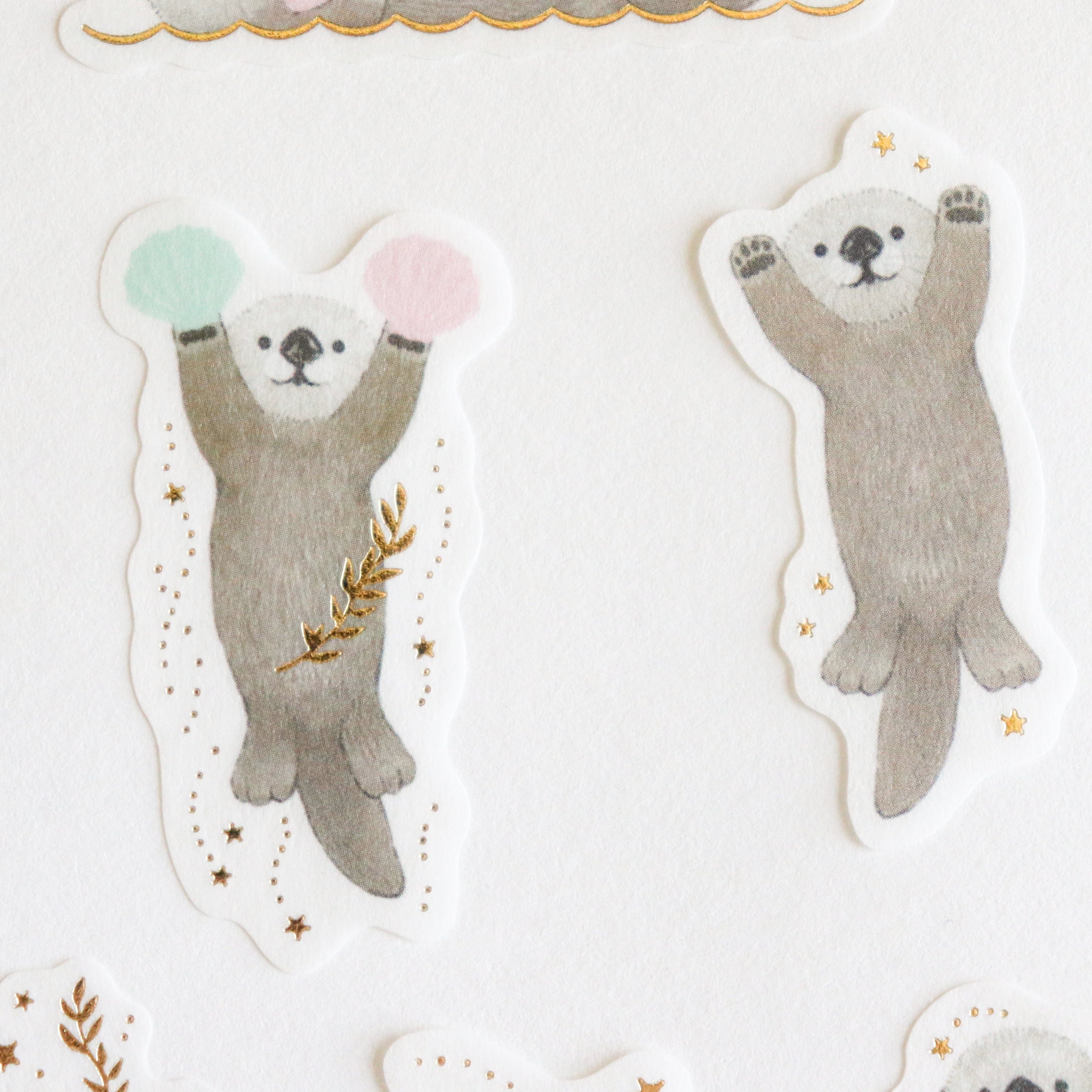 Papier Platz- Milina-  Flake Sticker- Love Otter