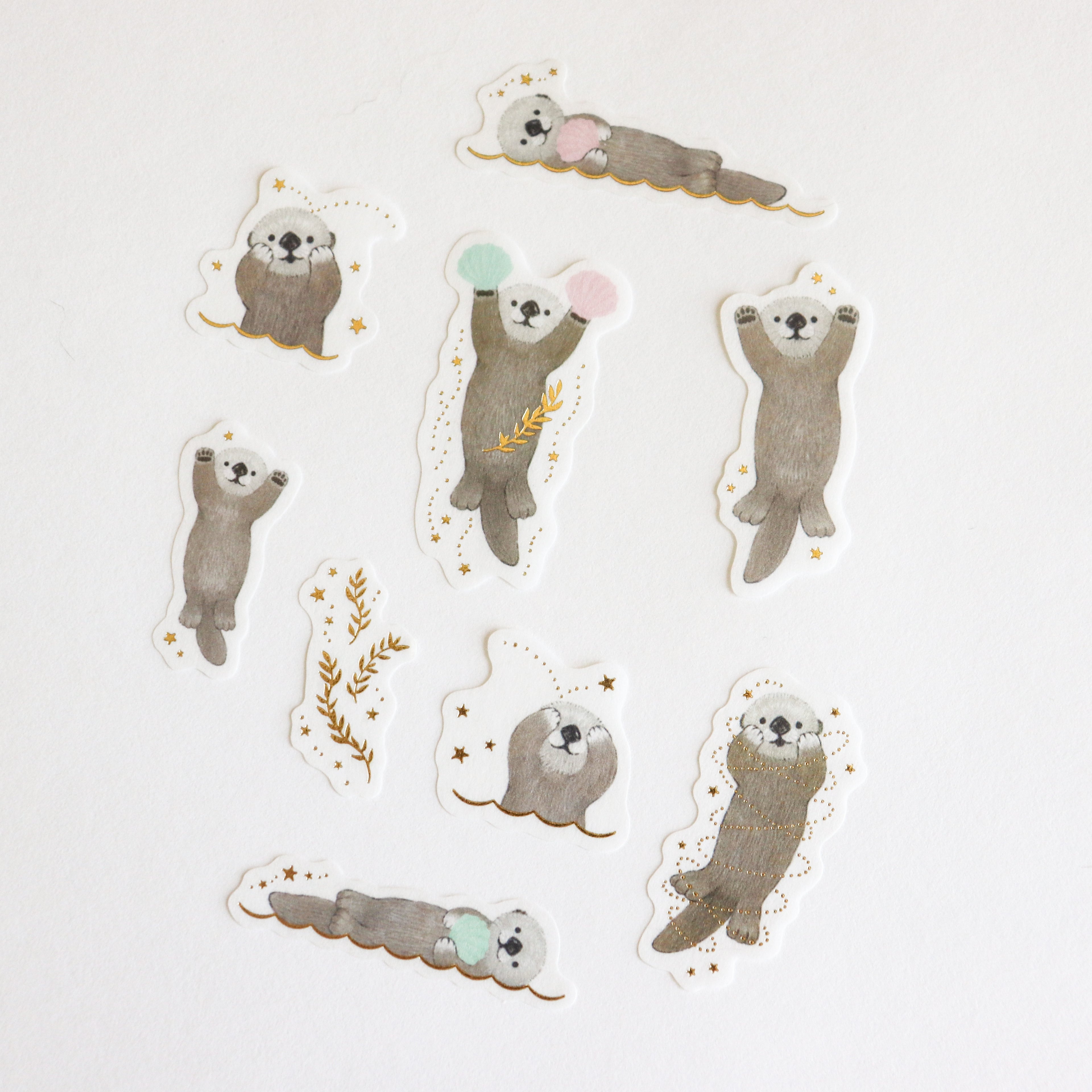 Papier Platz- Milina-  Flake Sticker- Love Otter